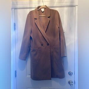 Joie Tan Trench-style Coat.  Hardly worn. SZ XL.  Double button front and pocket